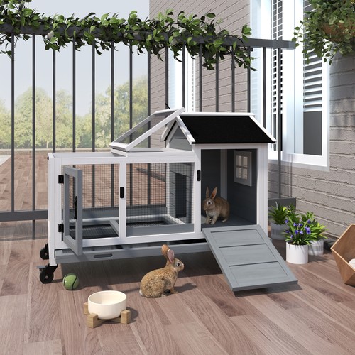 Wooden rabbit hutch - wooden,