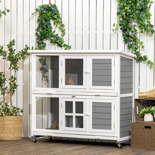 Pawhut rabbit hutch guinea - hutch,,