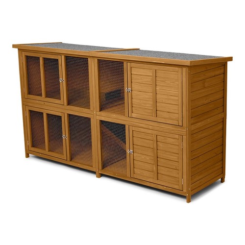 6ft wooden rabbit hutch - 6ft,