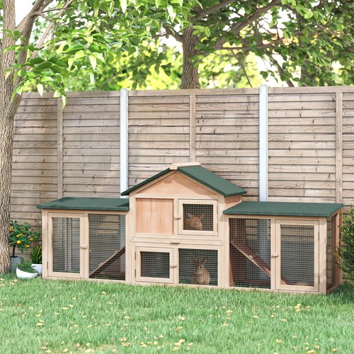 Large rabbit hutch - rabbit, hutch,