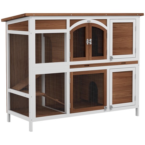 Pawhut rabbit hutch - rabbit, hutch,