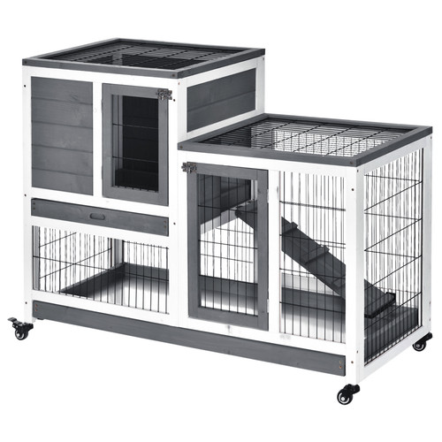 Wooden rabbit hutch bunny - rabbit,