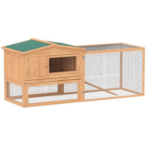 Pawhut rabbit hutch guinea - rabbit, hutch,