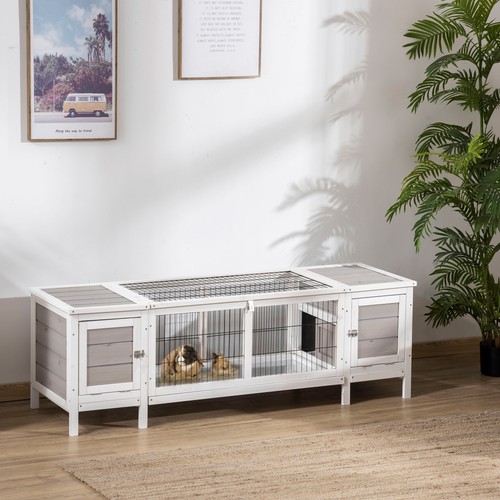 Pawhut rabbit hutch - pawhut, hutch,