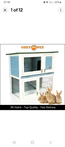 Rabbit hutch 3ft cozy pet - hutch, by