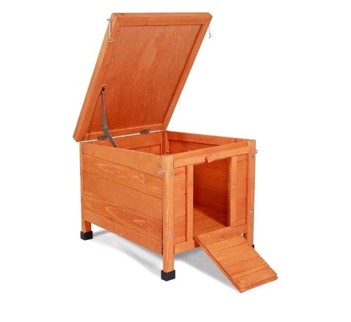 Wood rabbit hutch house with - hutch/house,