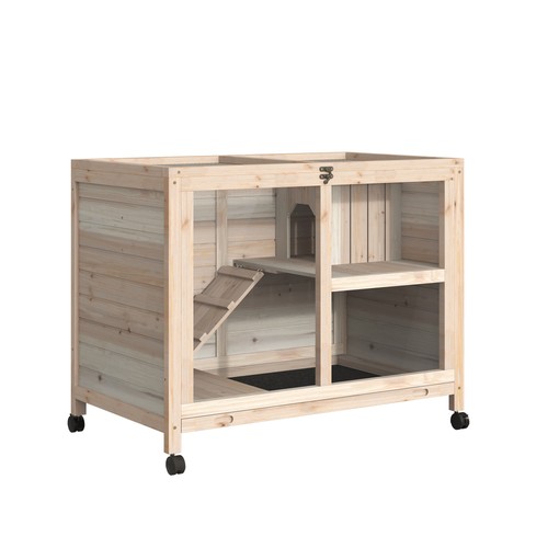 Pawhut rabbit hutch layers - pawhut,