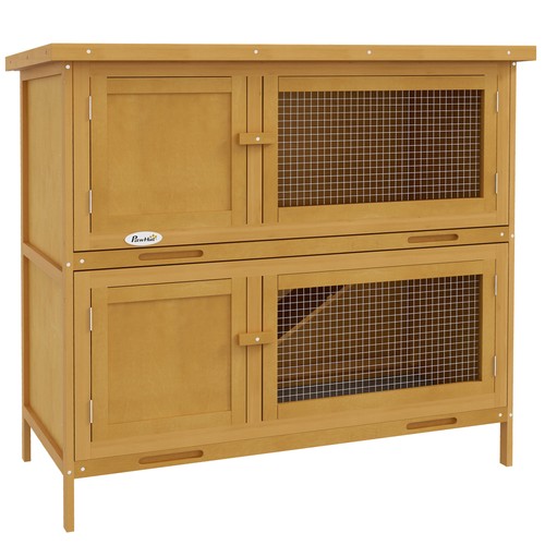 Pawhut double decker rabbit - double,