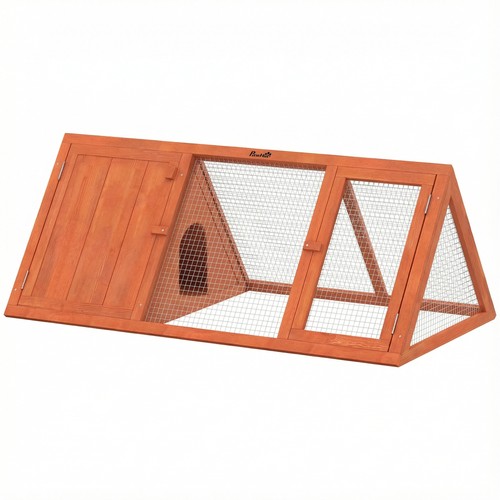 Pawhut outdoor rabbit hutch - outdoor,