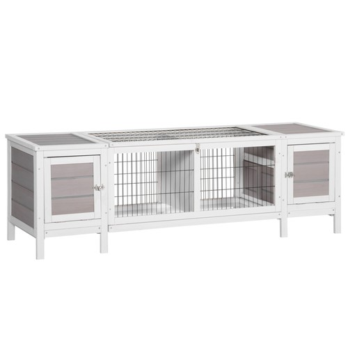 Pawhut rabbit hutch - pawhut, hutch,
