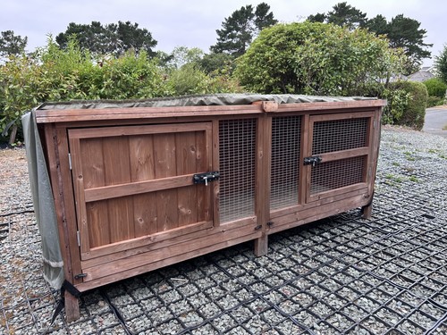 Wooden rabbit hutch outdoor - hutch,
