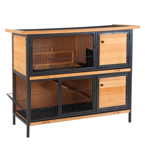 Pawhut rabbit hutch guinea - hutch,,
