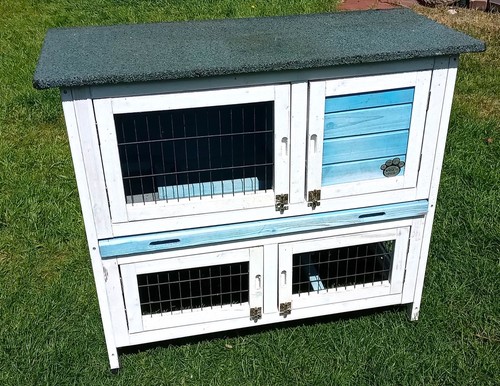 Painted wooden hutch for pet