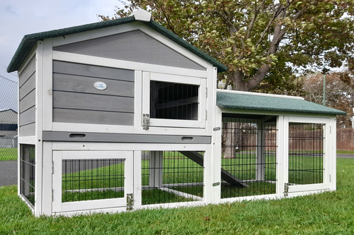 Smokey xxl grey rabbit hutch - smokey,