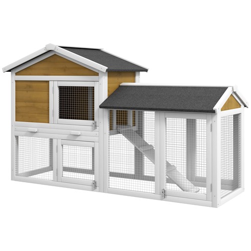 Pawhut rabbit hutch guinea - pawhut,
