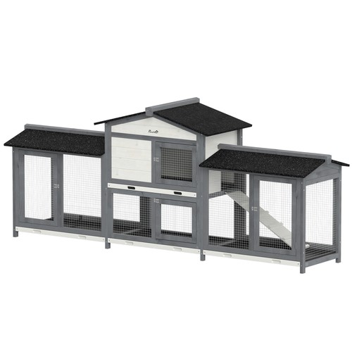 Pawhut rabbit hutch - rabbit, hutch,