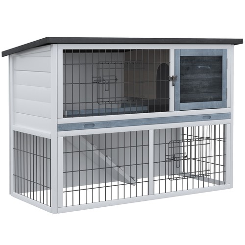 Pawhut rabbit hutch bunny - rabbit, hutch,