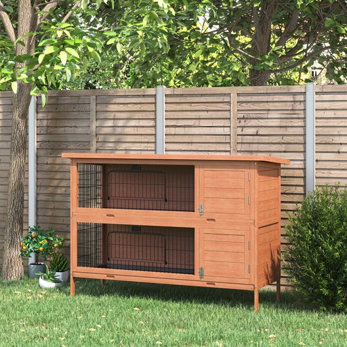 Pawhut rabbit hutch guinea - pawhut,