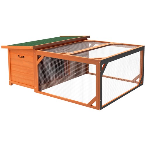 Pawhut rabbit hutch guinea - hutch,,