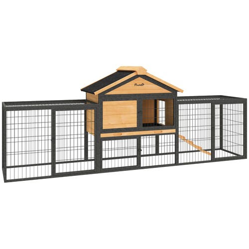 Pawhut rabbit hutch - rabbit, hutch,