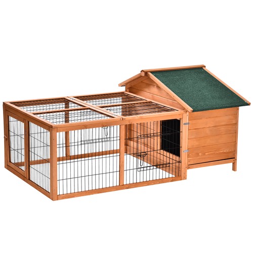 Pawhut rabbit hutch guinea - pawhut,