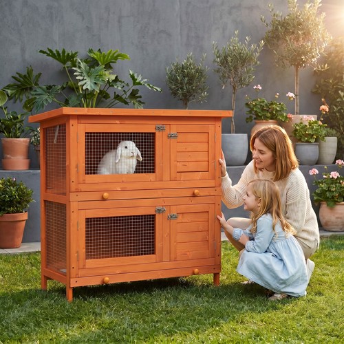 Rabbit hutch wooden guinea - hutch,,